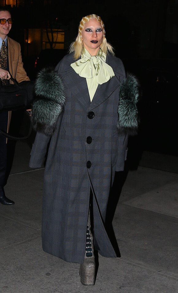 Lady Gaga à la sortie du défilé Marc Jacobs lors de la fashion week à New York, le 18 février 2016