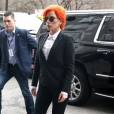 Lady Gaga arrive au défilé Nicopanda pendant la fashion week de New York le 17 février 2016