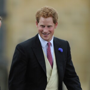 Le prince Harry au mariage de Thomas van Straubenzee et Lady Melissa Percy à Northumbria en Angleterre, le 21 juin 2013