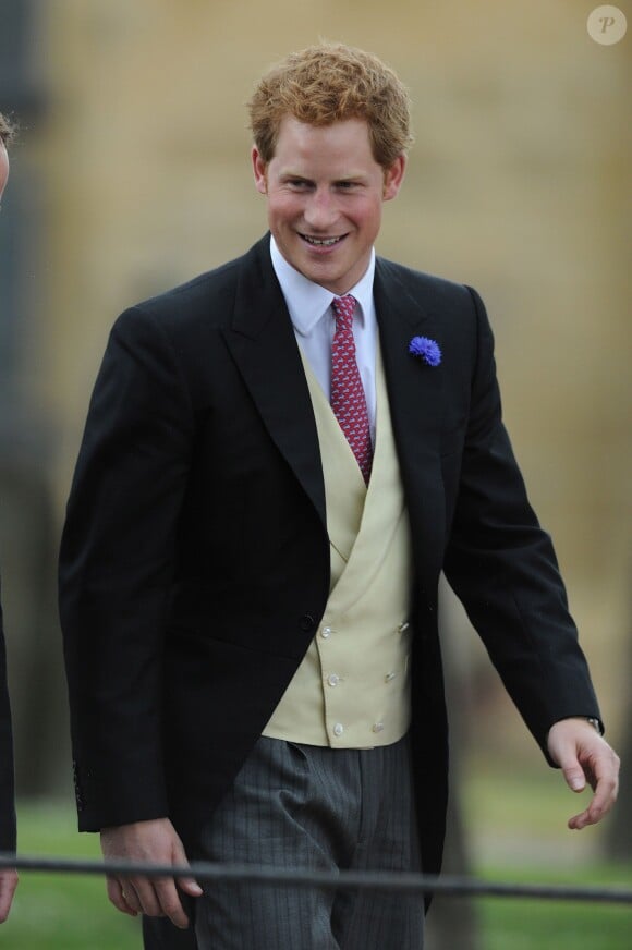 Le prince Harry au mariage de Thomas van Straubenzee et Lady Melissa Percy à Northumbria en Angleterre, le 21 juin 2013