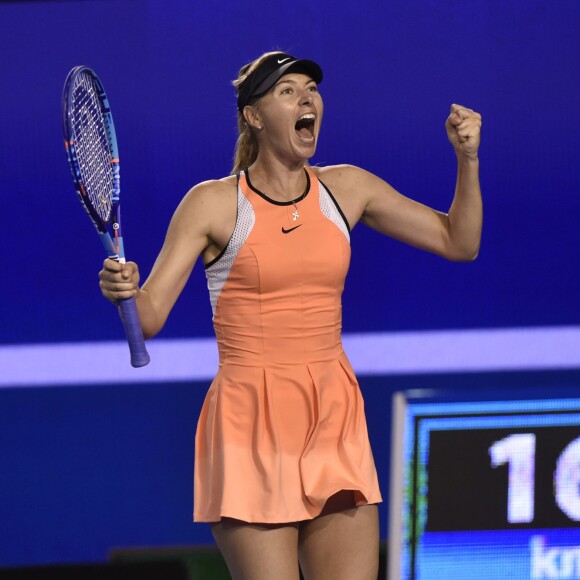 Maria Sharapova durant l'Open d'Australie au Melbourne Park le 22 janvier 2016.