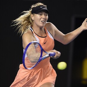 Maria Sharapova durant l'Open d'Australie au Melbourne Park le 22 janvier 2016.