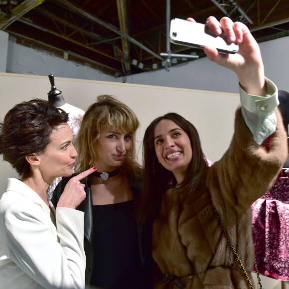 Exclusif - Linda Hardy, Pauline Lefèvre et Amelle Chahbi assistent à la présentation Paule Ka (collection automne-hiver 2016/2017) au Palais de Tokyo. Paris, le 7 mars 2016 © Giancarlo Gorassini / Bestimage