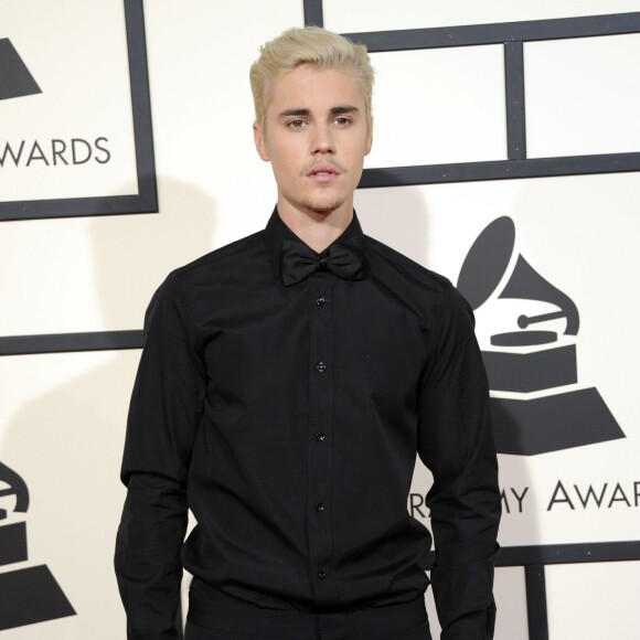 Justin Bieber à La 58ème soirée annuelle des Grammy Awards au Staples Center à Los Angeles, le 15 février 2016.