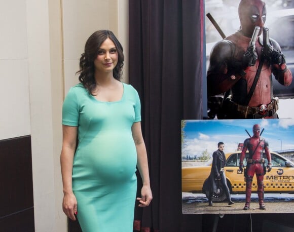 Morena Baccarin, enceinte - Conférence de presse pour le film Deadpool à l'hôtel Mandarin Oriental, à New York, le 8 février 2016.