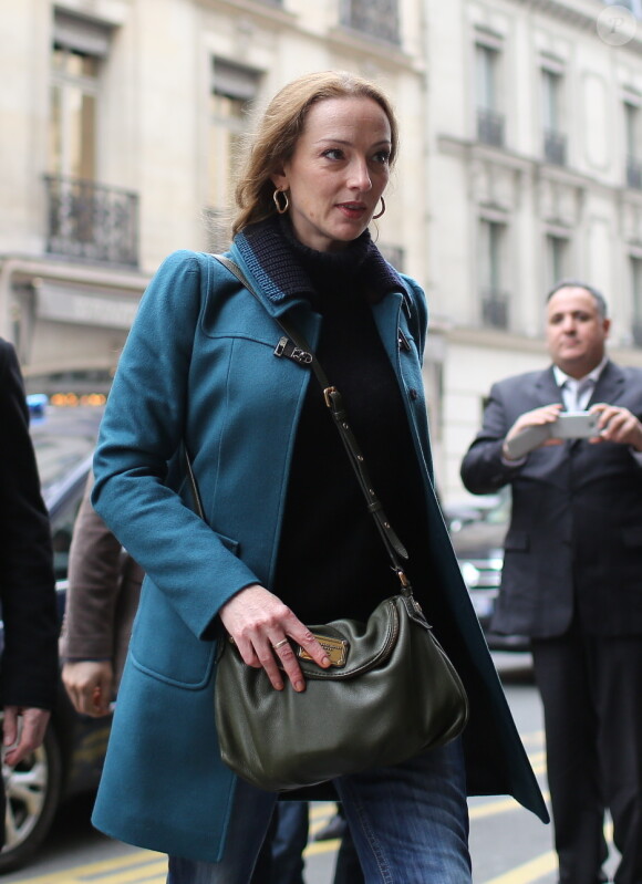 Florence Cassez est de retour à l'hôtel Bristol où elle séjourne après s'être rendue chez France Télévisions à Paris le 25 janvier 2013.