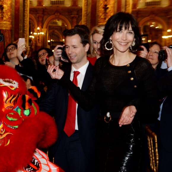 Exclusif - Harold Parisot, président du Chinese Business Club et Sophie Marceau (Ambassadrice du Chinese Business Club) au déjeuner du Chinese Business Club pour la journée internationale des femmes autour de son ambassadrice Sophie Marceau à l'hôtel Intercontinental à Paris le 8 mars 2016.  © Rachid Bellak / Bestimage