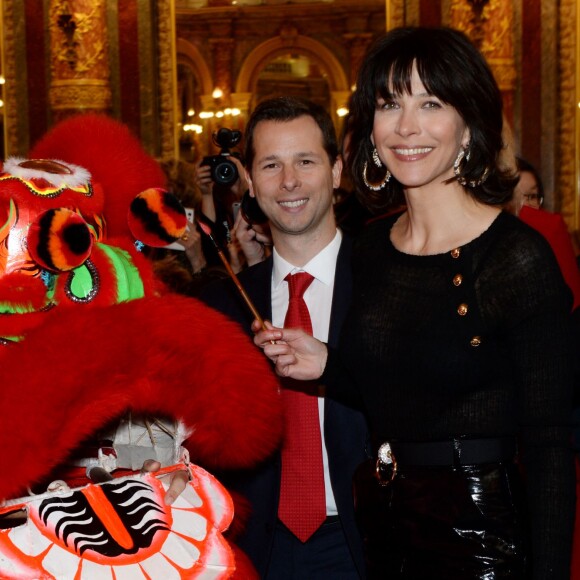 Exclusif - Harold Parisot, président du Chinese Business Club et Sophie Marceau (Ambassadrice du Chinese Business Club) au déjeuner du Chinese Business Club pour la journée internationale des femmes autour de son ambassadrice Sophie Marceau à l'hôtel Intercontinental à Paris le 8 mars 2016. Ce déjeuner a réuni environ 250 femmes.  © Rachid Bellak / Bestimage