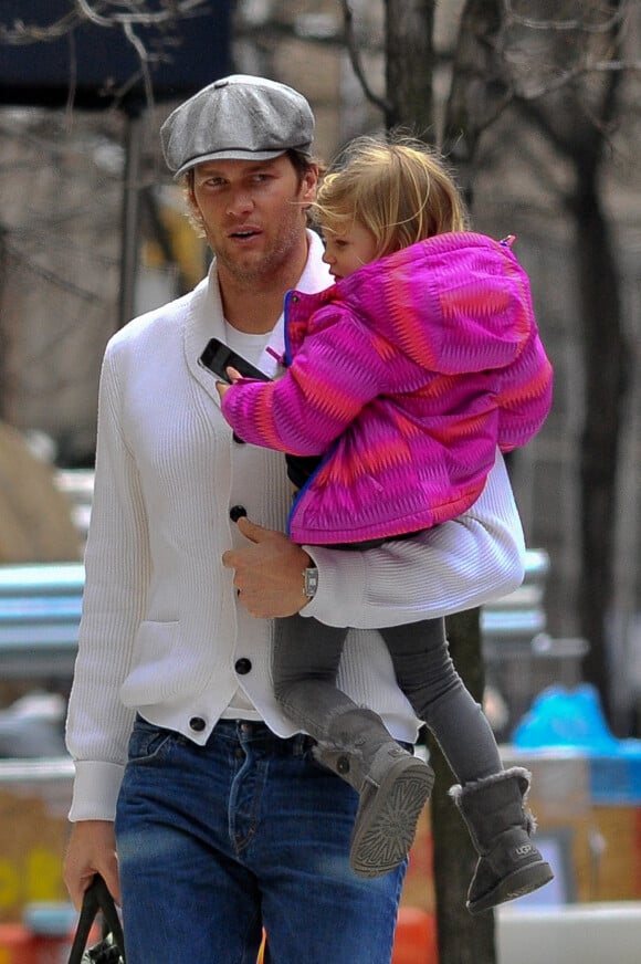 Exclusif: Tom Brady et sa fille Vivian, le 07/03/2016 - New York