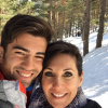 Enzo Zidane et sa maman Véronique lors d'un séjour à la montagne. Photo publiée sur Instagram, le 14 mars 2016.