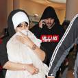Rob Kardashian arrive à l'aéroport de Los Angeles avec sa compagne Blac Chyna, le 8 mars 2016. © CPA/Bestimage