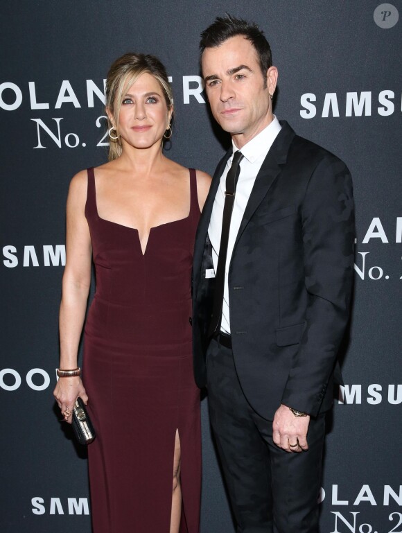 Justin Theroux et sa femme Jennifer Aniston - Avant-première de "Zoolander 2" à New York le 9 février 2016.