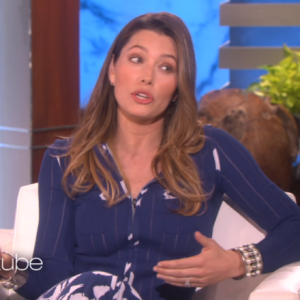 Jessica Biel sur le plateau du The Ellen Show (capture d'écran)