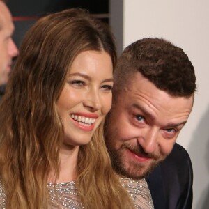 Jessica Biel et Justin Timberlake à la Vanity Fair Oscar Party à Beverly Hills le 28 février 2016.