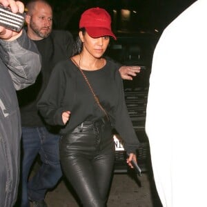 Kim Kardashian et son mari Kanye West ainsi que sa soeur Kourtney pour l' afterparty du concert de Justin Bieber au club Warwick à Hollywood, le 23 mars 2016