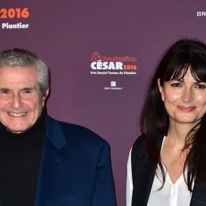 Claude Lelouch et sa compagne Valérie Perrin - Remise du prix Daniel Toscan du Plantier à l'occasion du dîner des César et Production 2016 au restaurant de l'hôtel George V à Paris le 22 février 2016. © Giancarlo Gorassini/Bestimage