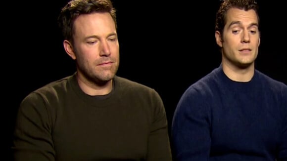 Interview de Ben Affleck et Henry Cavill pour Batman vs. Superman : L'aube de la justice.