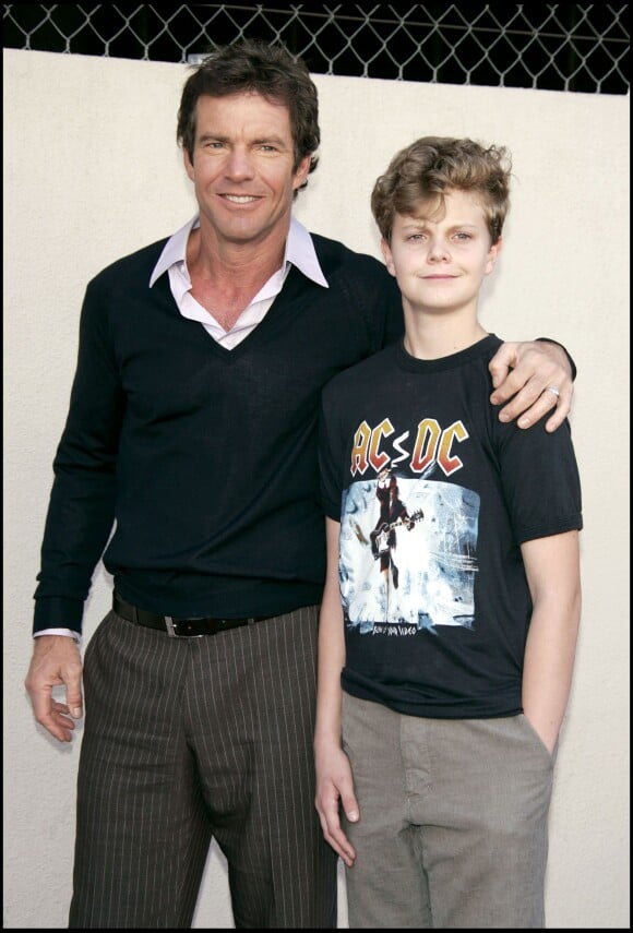 Dennis Quaid et son fils Jack à Los Angeles le 16 novembre 2005.