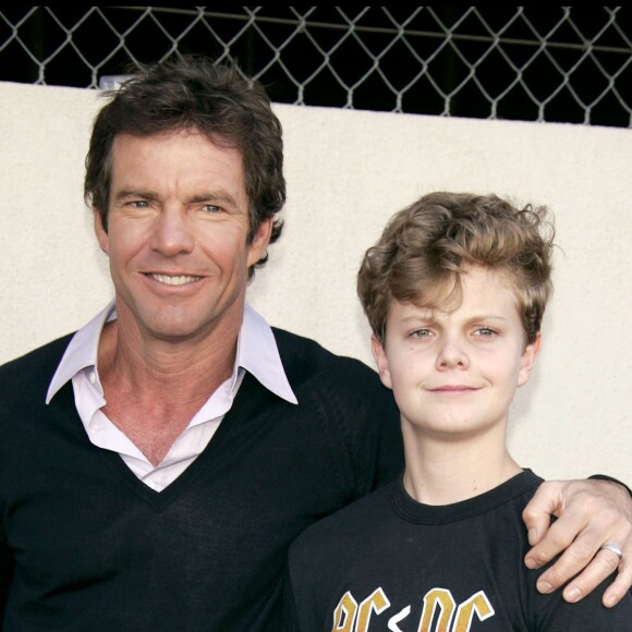 Dennis Quaid et son fils Jack à Los Angeles le 16 novembre 2005.