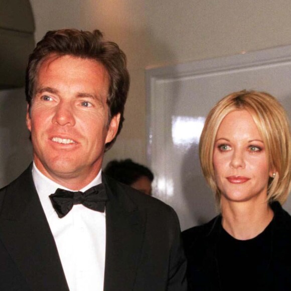 Dennis Quaid et Meg Ryan à Londres en novembre 1998.