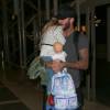 David et Victoria Beckham arrivent à l'aéroport de LAX avec leurs enfants Brooklyn, Romeo, Harper et Cruz à Los Angeles pour prendre l'avion, le 31 octobre 2015.