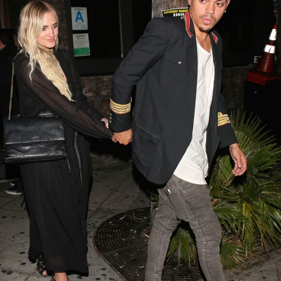 Ashlee Simpson et Evan Ross  à la soirée d'anniversaire de Lady Gaga à West Hollywood, le 26 mars 2016.