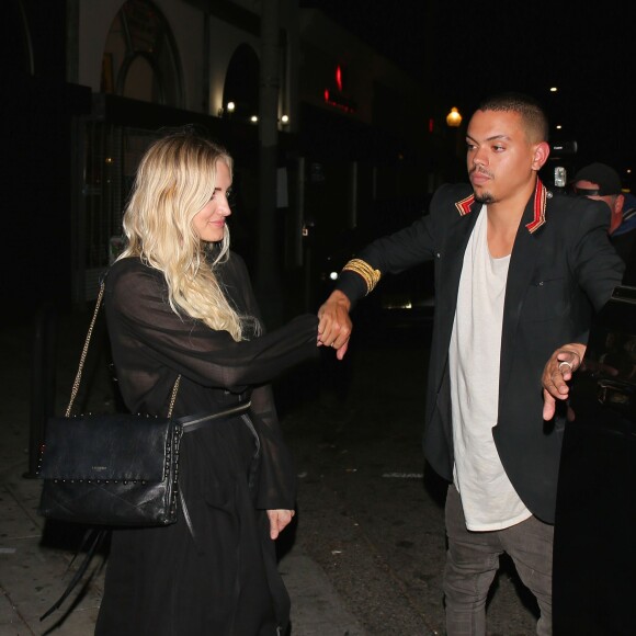 Ashlee Simpson et Evan Ross à la soirée d'anniversaire de Lady Gaga à West Hollywood, le 26 mars 2016.