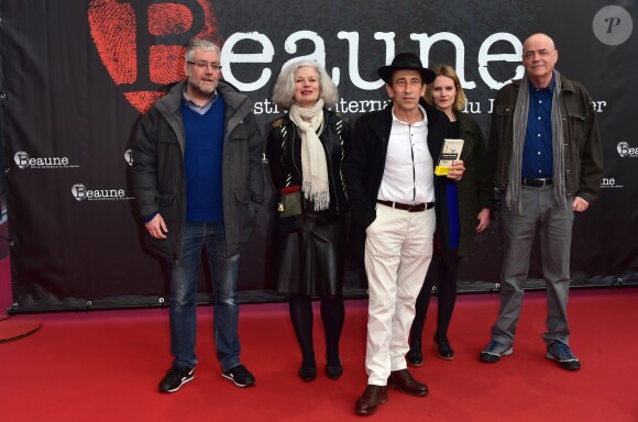 François-Henri Soulié et le jury Spécial Police - Ouverture du 8e Festival International du Film Policier à Beaune le 30 mars 2016.