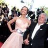 Marine Lorphelin (robe Eric Tibusch), Alain Delon à Cannes lee 26 mai 2013.