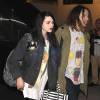 Frances Bean Cobain et son fiancé Isaiah Silva arrivent à l'aéroport de Los Angeles, le 26 janvier 2015