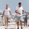 Exclusif - Stanislas Wawrinka et sa compagne Donna Vekic profitent de la plage pendant leurs vacances à Miami