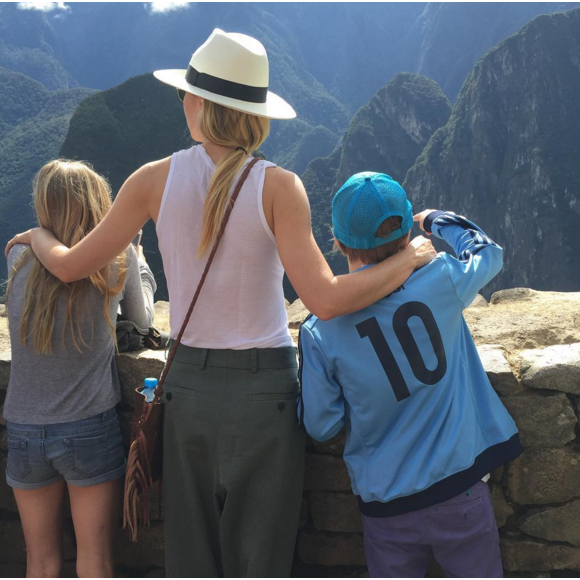 Gwyneth Paltrow a publié des photos de ses vacances en famille, avec ses enfants Apple et Moses, au Pérou. Photo publiée sur Instagram, le 3 mars 2016.