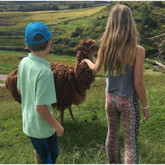 Gwyneth Paltrow a publié des photos de ses vacances en famille, avec ses enfants Apple et Moses, au Pérou. Photo publiée sur Instagram, le 3 mars 2016.