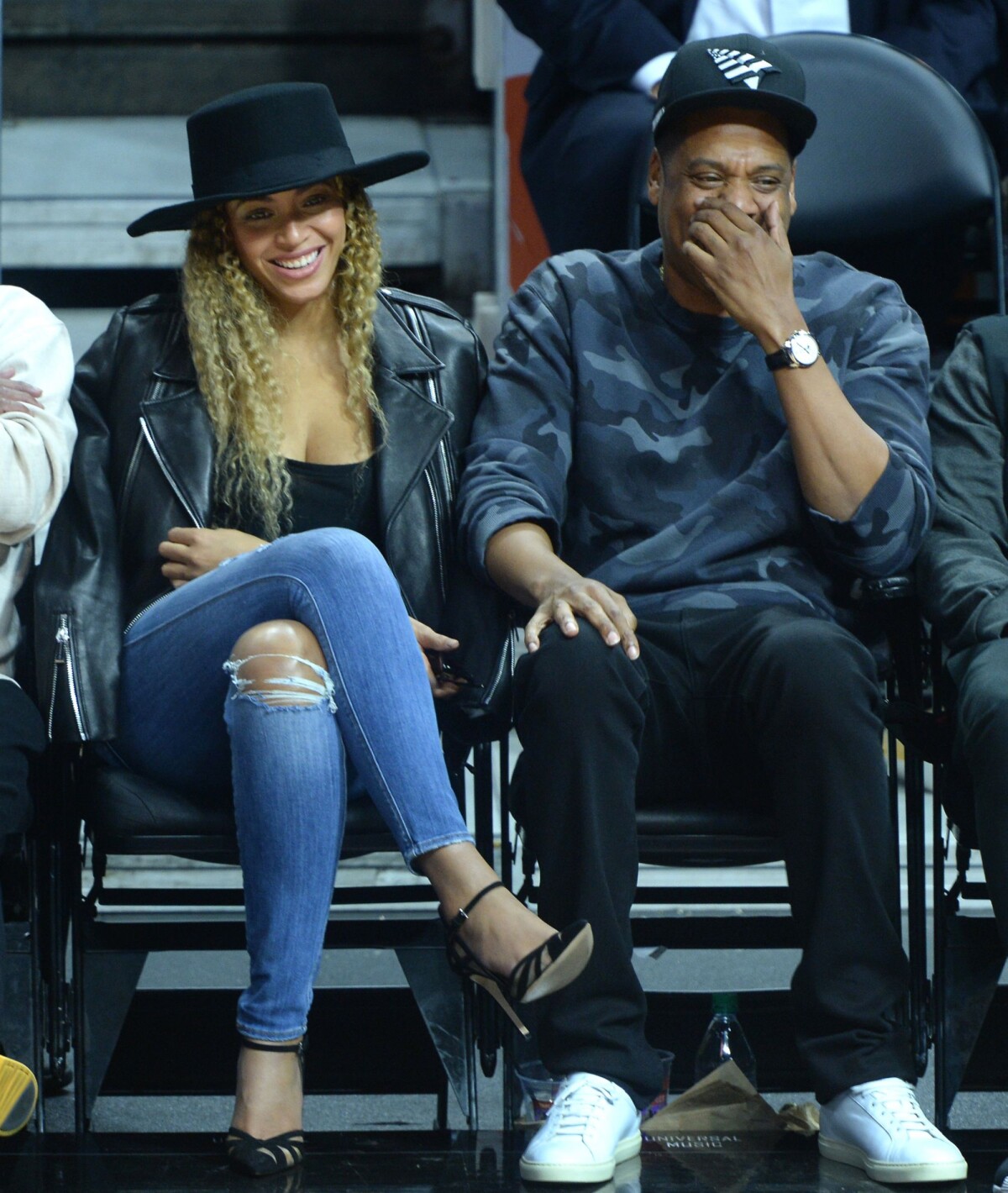Photo : Beyoncé et Jay Z au Staples Center. Los Angeles, le 3 mars 2016 ...