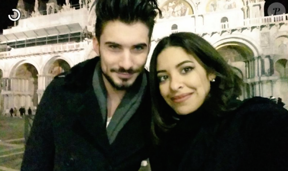 Alia et Ali ("Secret Story 9"). Après Milan, le tendre duo profite d'un séjour à Venise ! Janvier 2016.