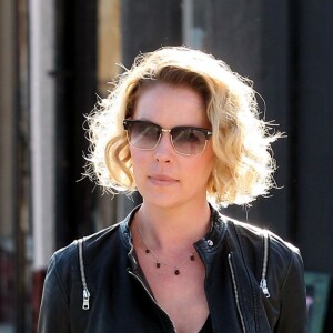 Katherine Heigl fait du shopping à Atwater Village, elle caresse un chien sur son chemin à Los Angeles le 20 février.