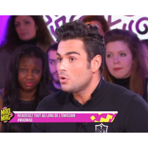 Ayem Nour règle ses comptes une dernière fois avec Nehuda, en présence du petit ami de cette dernière, Ricardo (Les Anges 8), dans le Mad Mag, sur NRJ12, le 8/04/16