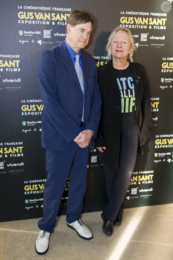 Gus Van Sant et Agnes b. au photocall de l'exposition "Gus van Sant & Films" à la Cinémathèque Française à Paris le 11 avril 2016. © Pierre Perusseau / Bestimage