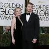 Kirsten Dunst et son fiancé Garrett Hedlund - 73e cérémonie annuelle des Golden Globe Awards à Beverly Hills, le 10 janvier 2016. © Olivier Borde/Bestimage