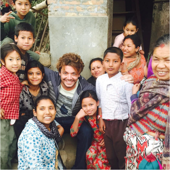 Kev Adams au Népal pour le tournage de son prochain film, Number One. Photo publiée sur Instagram, au début du mois d'avril 2016.