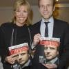 Brigitte et Emmanuel Macron à la soirée de lancement de la nouvelle formule de l'Express au restaurant la Maison Blanche à Paris le 8 mars 2016