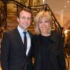 Emmanuel Macron et sa femme Brigitte Trogneux photographiés lors de la conférence-débat organisée par la Fondation France Israël aux Salons Hoche, à Paris, France, le 9 Janvier 201609/01/2016 - Paris
