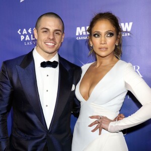 Casper Smart et sa compagne Jennifer Lopez lors de l'after party "Jennifer Lopez : All I have" et de l'inauguration du restaurant Mr Chow à Las Vegas, le 20 janvier 2016.