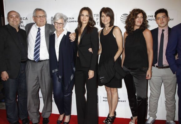 Katie Holmes en présence de ses soeurs et de ses parents, Tamera Holmes, Nancy Holmes, Martin Holmes, Kathleen Holmes lors de la première du film 'All We Had' au festival du film de Tribeca à New York le 15 Avril 2016.