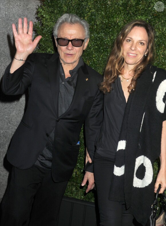 Harvey Keitel et Daphna Kastner assistent à la 11e édition du Dîner des Artistes de Chanel, au Festival de Tribeca. New York, le 18 avril 2016.