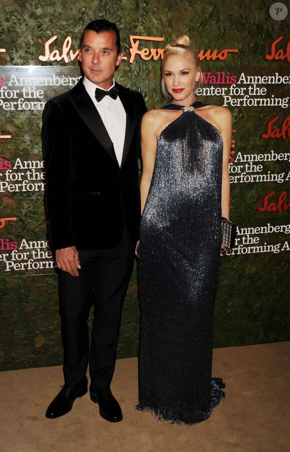 Gavin Rossdale et Gwen Stefani sur le tapis rouge de la soirée Salvatore Ferragamo à Los Angeles le 17 octobre 2013