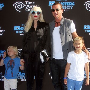 Gwen Stefani, Gavin Rossdale accompagnés de leurs enfants Kingston et Zuma à la première de "Monsters University World" à Hollywood le 17 juin 2013