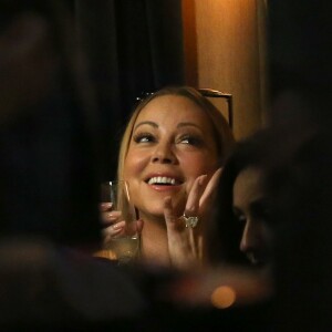 Mariah Carey sort du restaurant l'Avenue à Paris, le 20 avril 2016. © Cyril Moreau/Bestimage