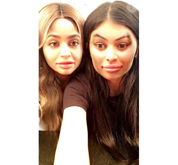 Kylie Jenner et Blac Chyna se revendiquent meilleures amies sur Snapchat et publient un FaceSwap de leurs deux visages, le 21 avril 2016.