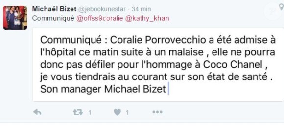 Le manager de Coralie des "Anges 8" confirme l'hospitalisation de la Belge